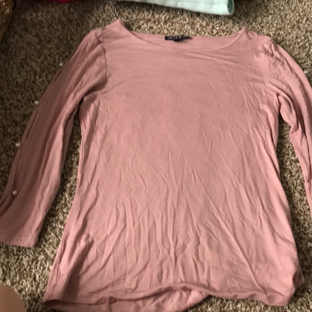 Pink long sleeve with pearls